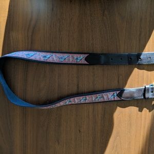 Vineyard Vines Pink Lobster Belt
